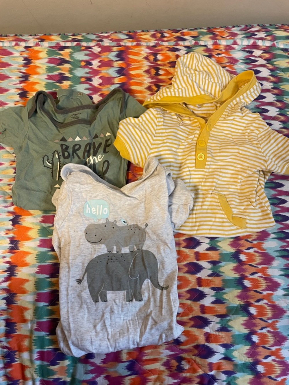 Yellow Striped Hooded Baby Bodysuit - Soft Hooded One-Piece